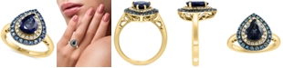 EFFY Collection EFFY&reg; Multi-Gemstone (2-1/10 ct. t.w.) & Diamond (1/5 ct. t.w.) Teardrop Ring in 14k Gold